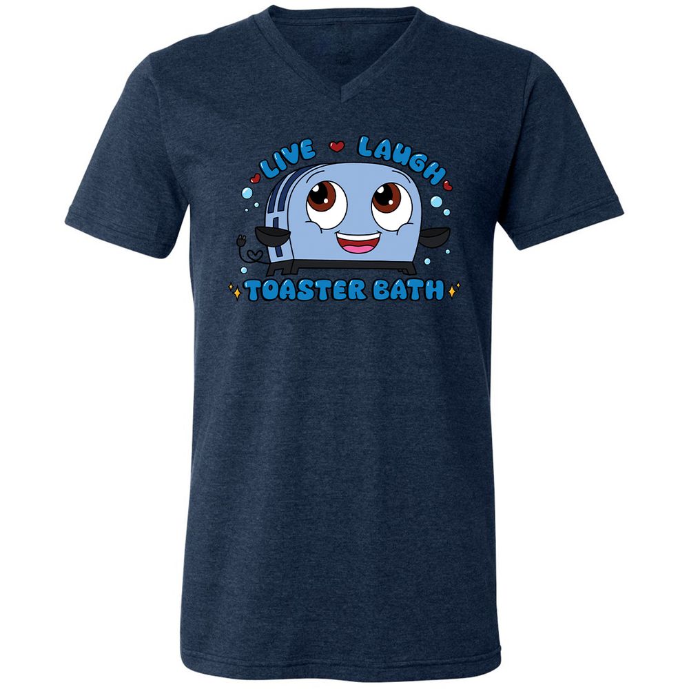 Unisex V-Neck T-Shirt - 5X5VWN5K - Heather Navy - 15
