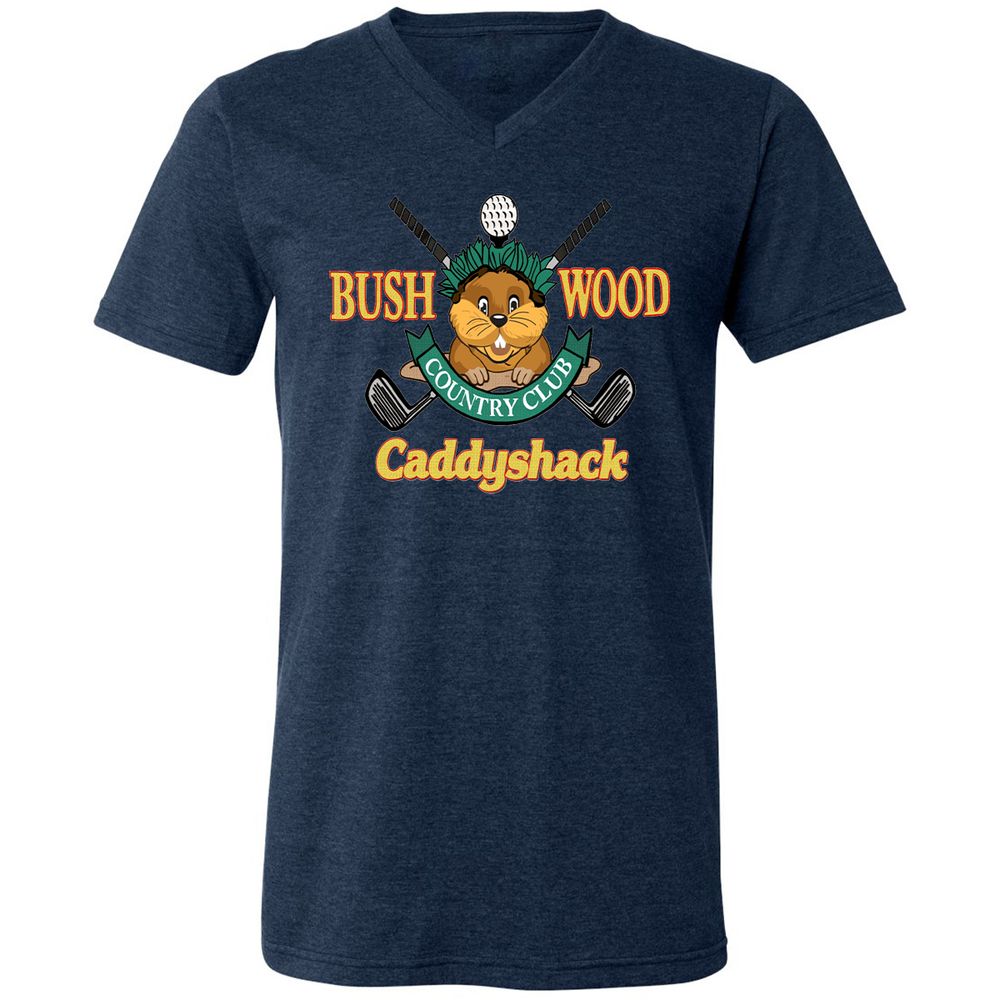 Unisex V-Neck T-Shirt - YEA5TUYM - Heather Navy - 15