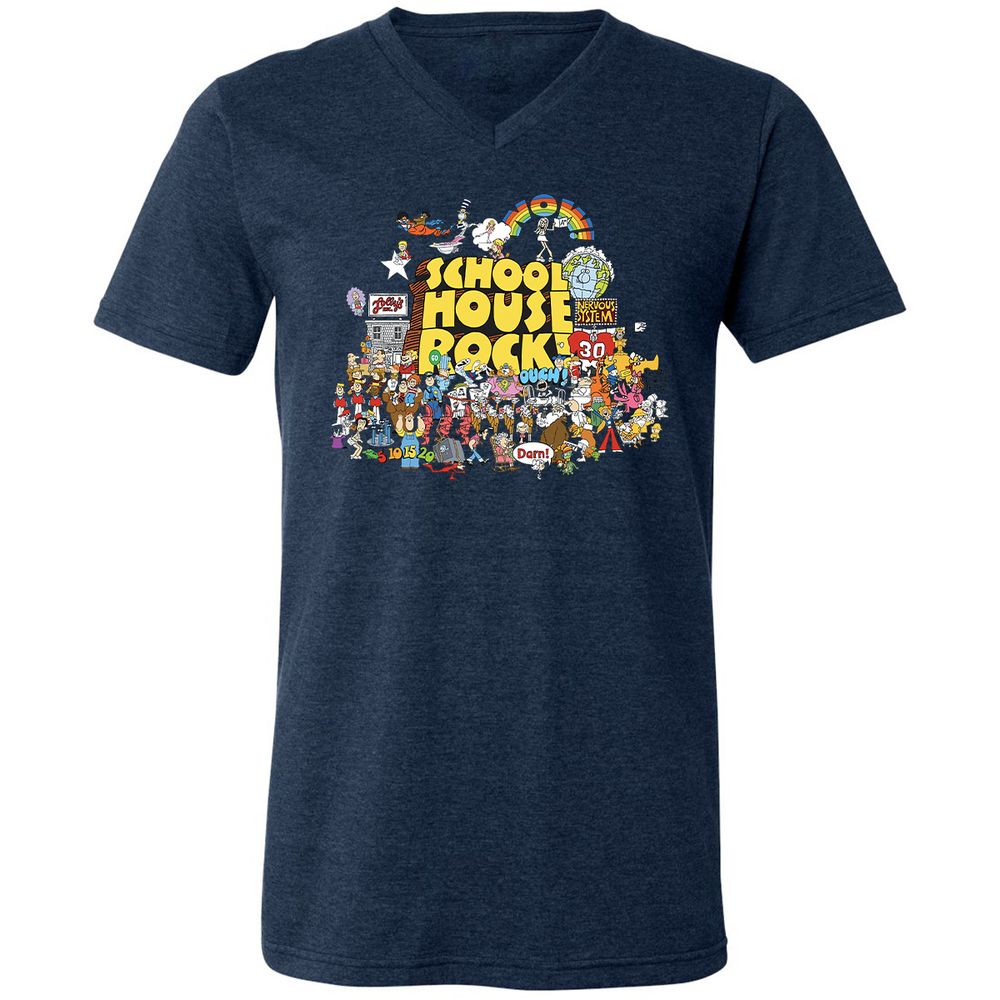 Unisex V-Neck T-Shirt - 9JCS4MXS - Heather Navy - 15
