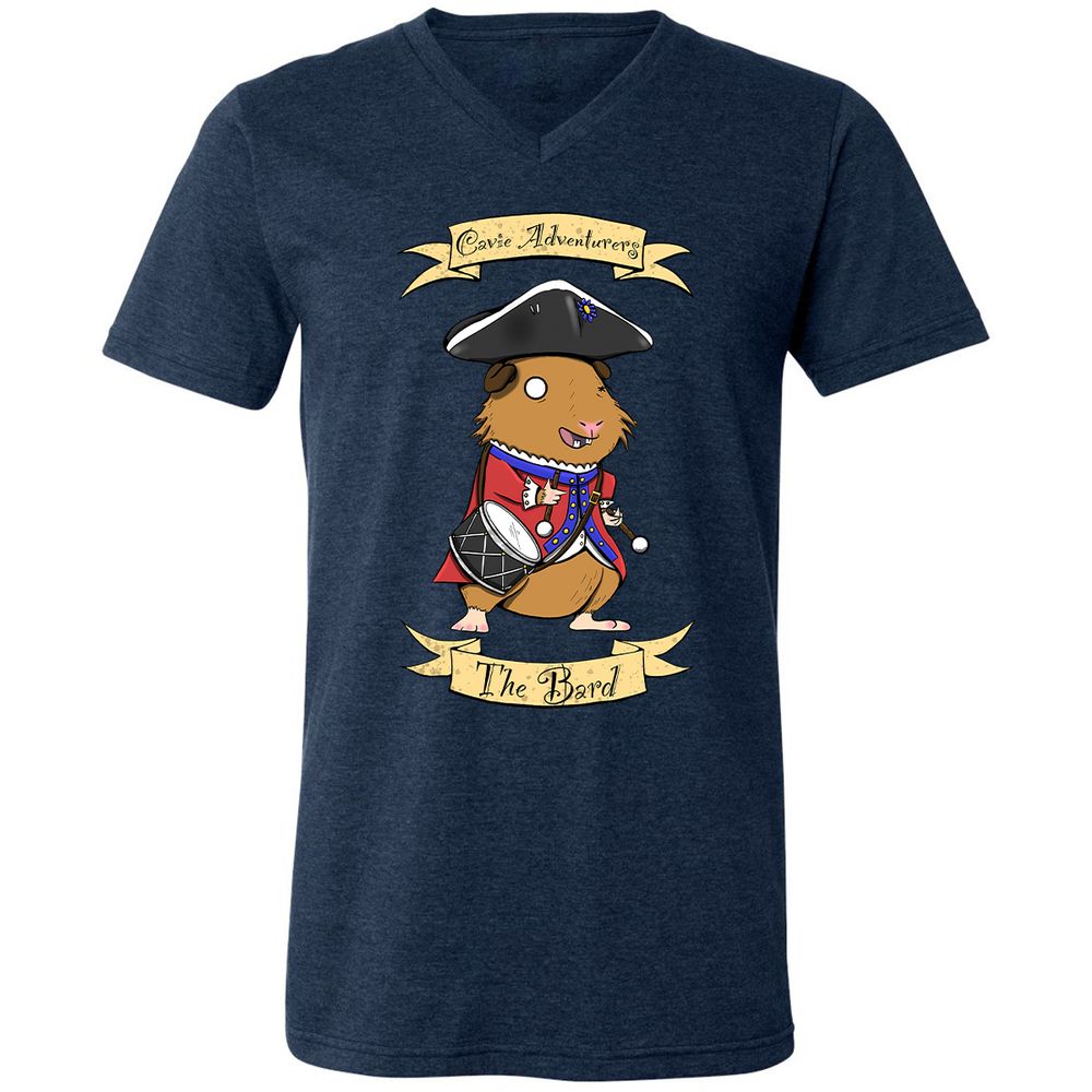 Unisex V-Neck T-Shirt - AZ7JFTVF - Heather Navy - 15