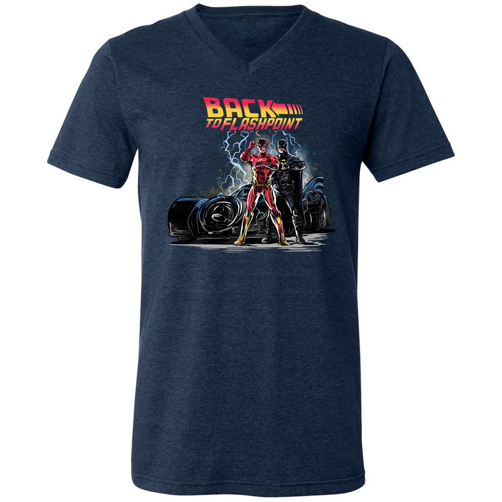 Unisex V-Neck T-Shirt - DBDGQ39V - Heather Navy - 15