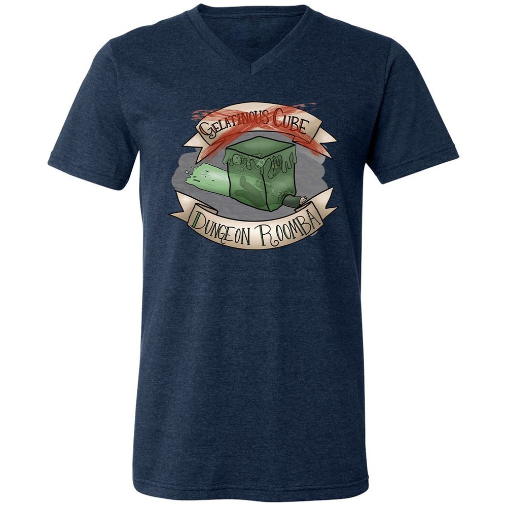 Unisex V-Neck T-Shirt - YAJJE1VF - Heather Navy - 15