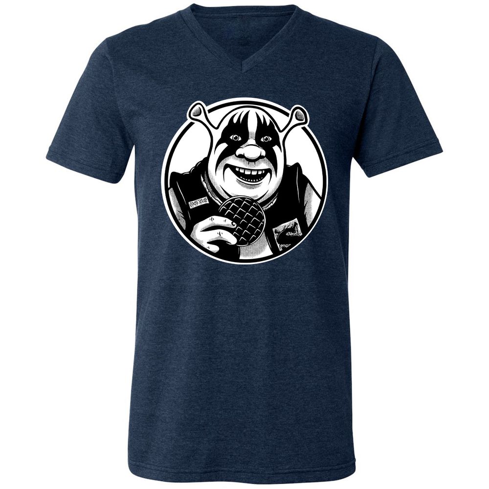 Unisex V-Neck T-Shirt - FEAMGZ36 - Heather Navy - 15