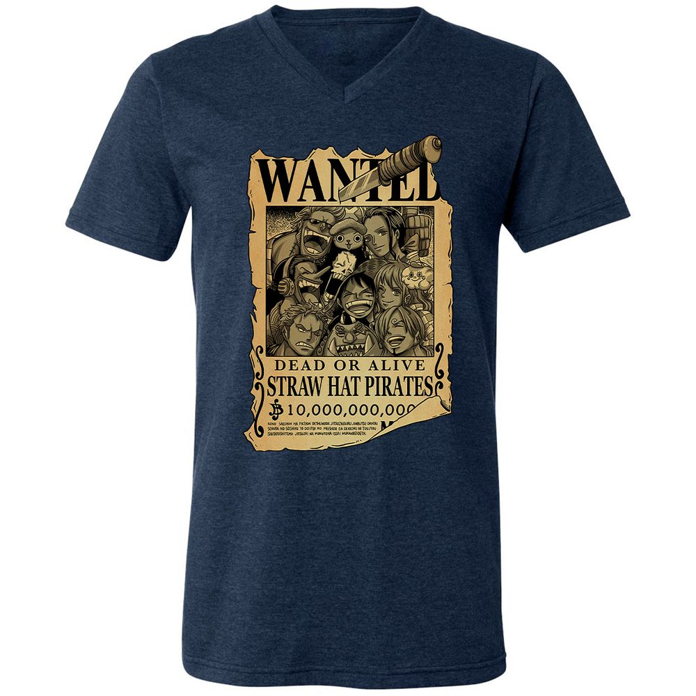 Unisex V-Neck T-Shirt - 1J4L674A - Heather Navy - 15