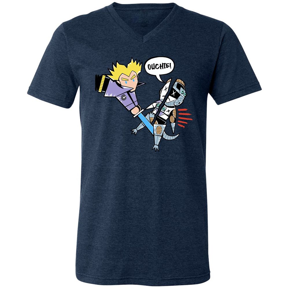 Unisex V-Neck T-Shirt - 64YUQTV5 - Heather Navy - 15