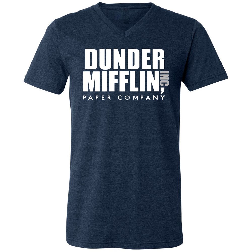 Unisex V-Neck T-Shirt - 69Q1TDTU - Heather Navy - 15