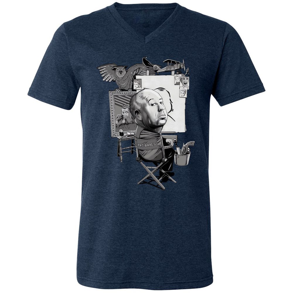 Unisex V-Neck T-Shirt - X8X2TV93 - Heather Navy - 15