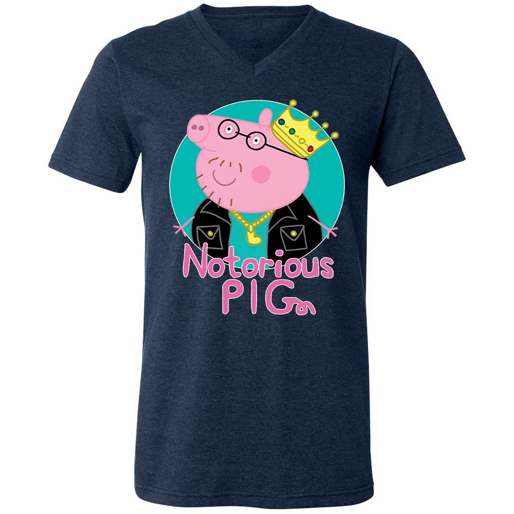Unisex V-Neck T-Shirt - 2D3FEFPC - Heather Navy - 15
