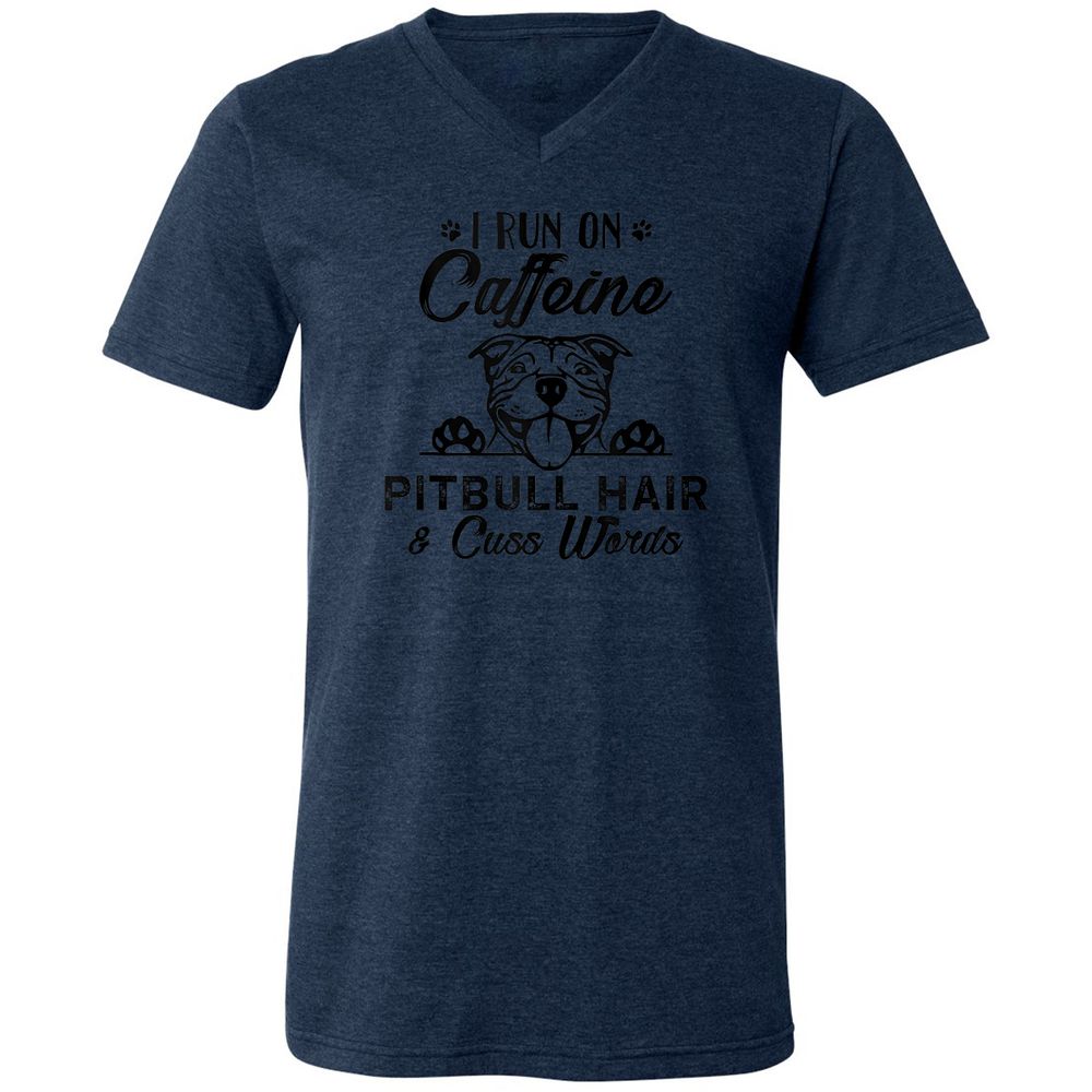 Unisex V-Neck T-Shirt - 9BL9M7BR - Heather Navy - 15