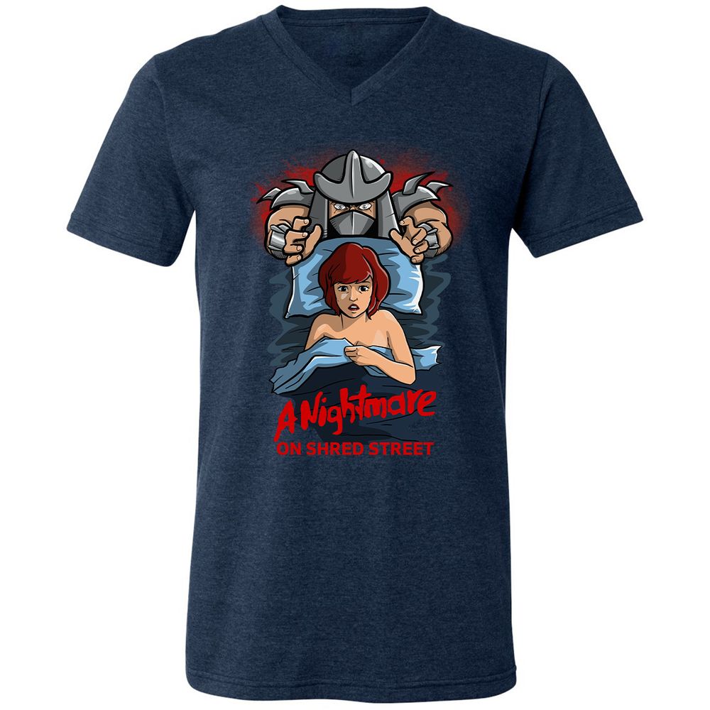 Unisex V-Neck T-Shirt - QJRTN22J - Heather Navy - 15