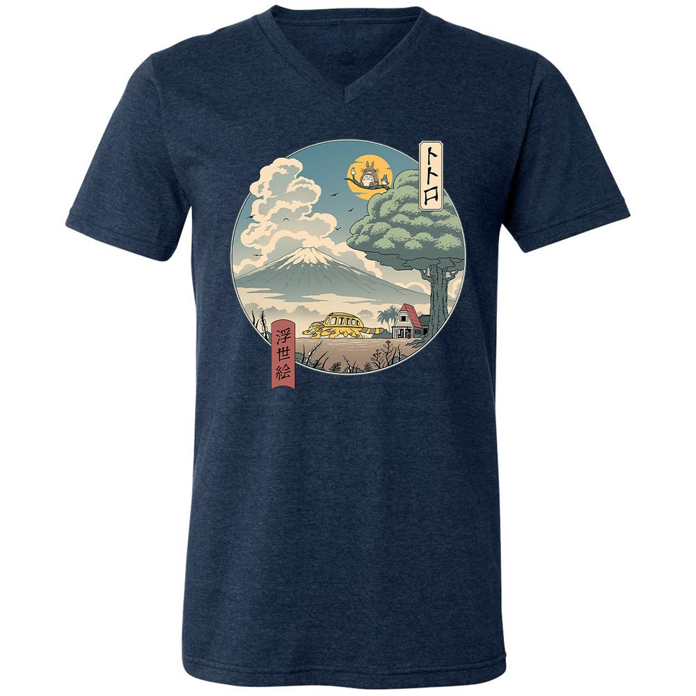 Unisex V-Neck T-Shirt - PYPC6PSB - Heather Navy - 15