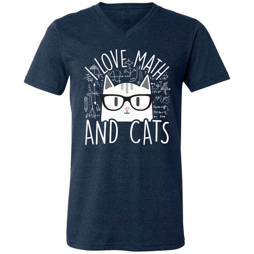 Unisex V-Neck T-Shirt - U1RZVATY - Heather Navy - 15