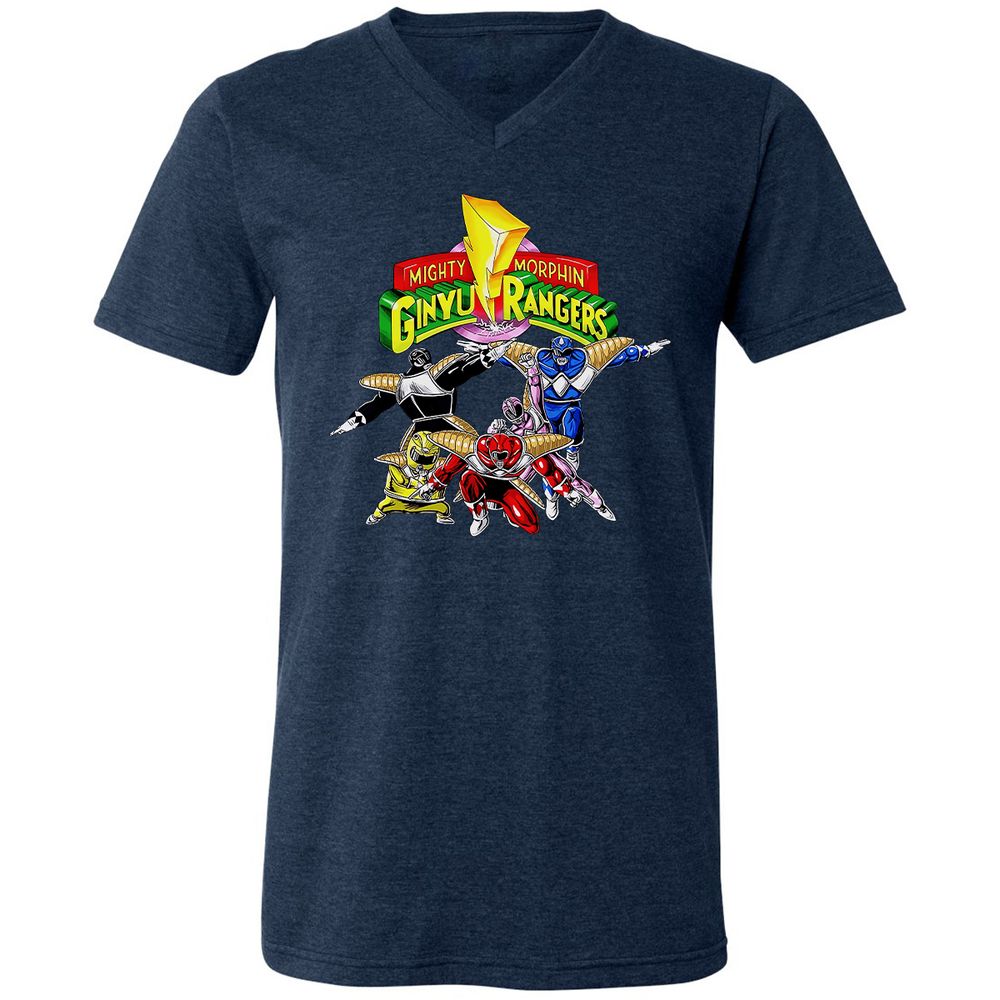Unisex V-Neck T-Shirt - CDZUNNFB - Heather Navy - 15