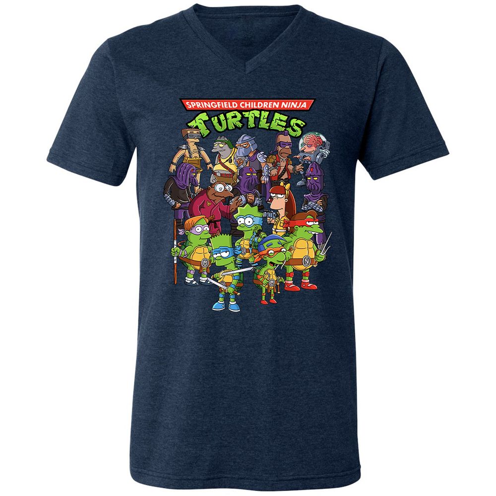 Unisex V-Neck T-Shirt - S466M8R5 - Heather Navy - 15