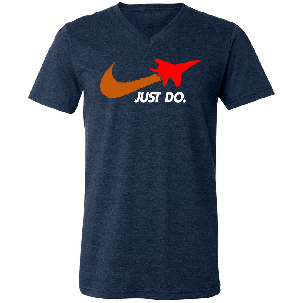 Unisex V-Neck T-Shirt - CVK4X2K5 - Heather Navy - 15