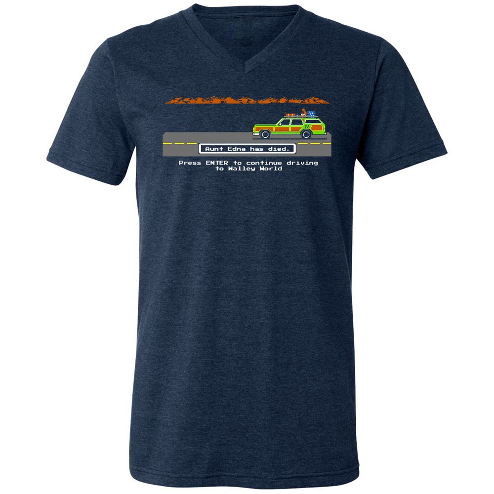 Unisex V-Neck T-Shirt - M2CMVCGH - Heather Navy - 15