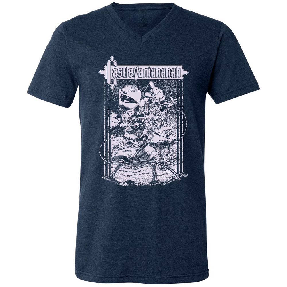 Unisex V-Neck T-Shirt - UL187RWZ - Heather Navy - 15