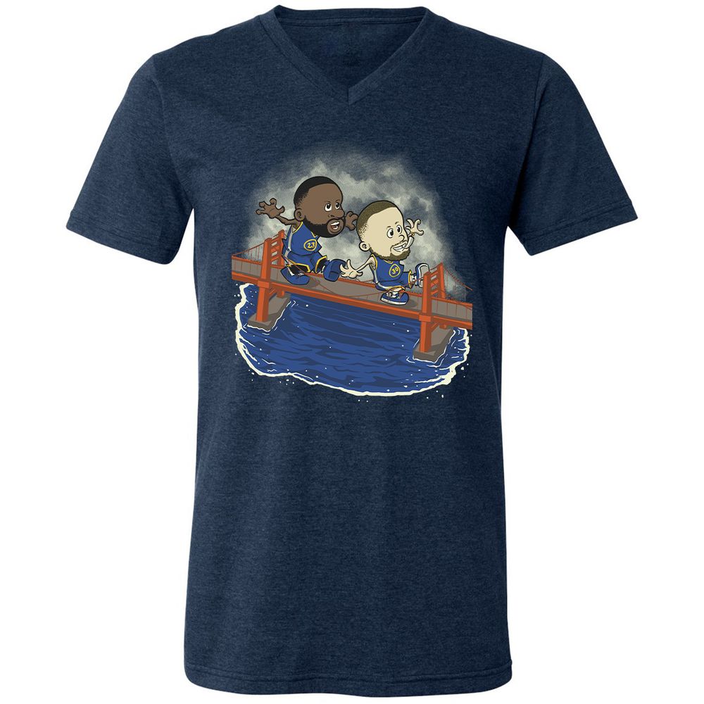 Unisex V-Neck T-Shirt - UJ31YLGE - Heather Navy - 15
