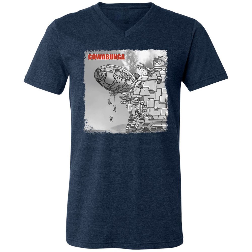 Unisex V-Neck T-Shirt - B691X59T - Heather Navy - 15