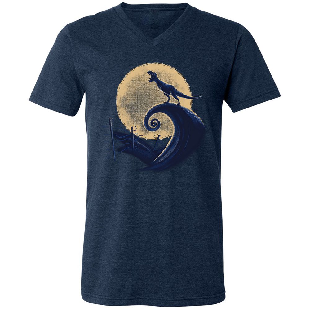 Unisex V-Neck T-Shirt - LXC479HW - Heather Navy - 15