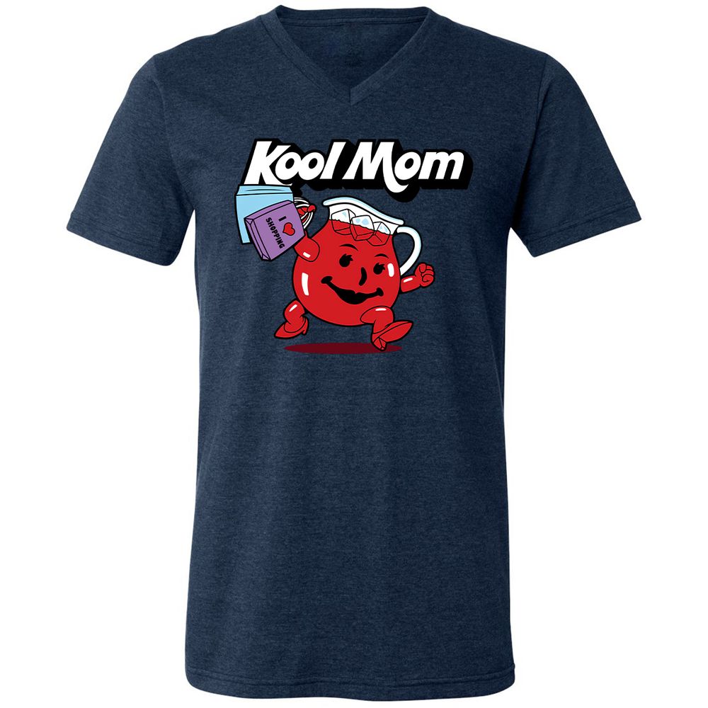 Unisex V-Neck T-Shirt - FGQTAU61 - Heather Navy - 15