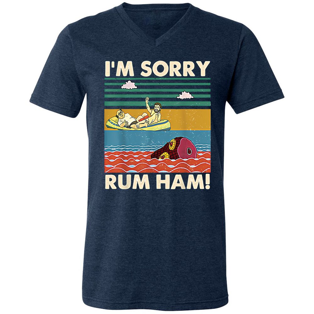 Unisex V-Neck T-Shirt - J2AC2AJ3 - Heather Navy - 15