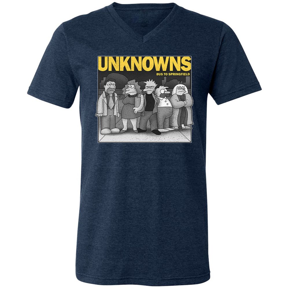 Unisex V-Neck T-Shirt - S8N6EULX - Heather Navy - 15
