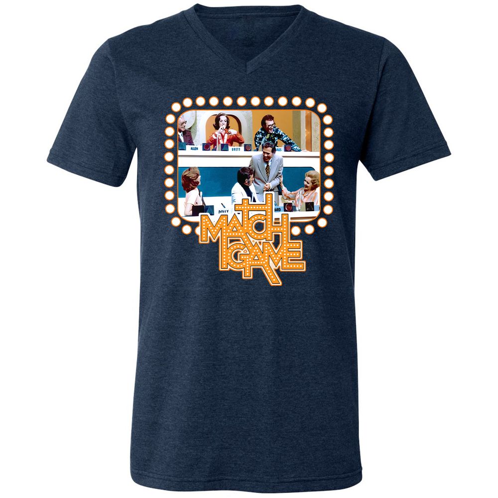 Unisex V-Neck T-Shirt - EDNCZTX6 - Heather Navy - 15