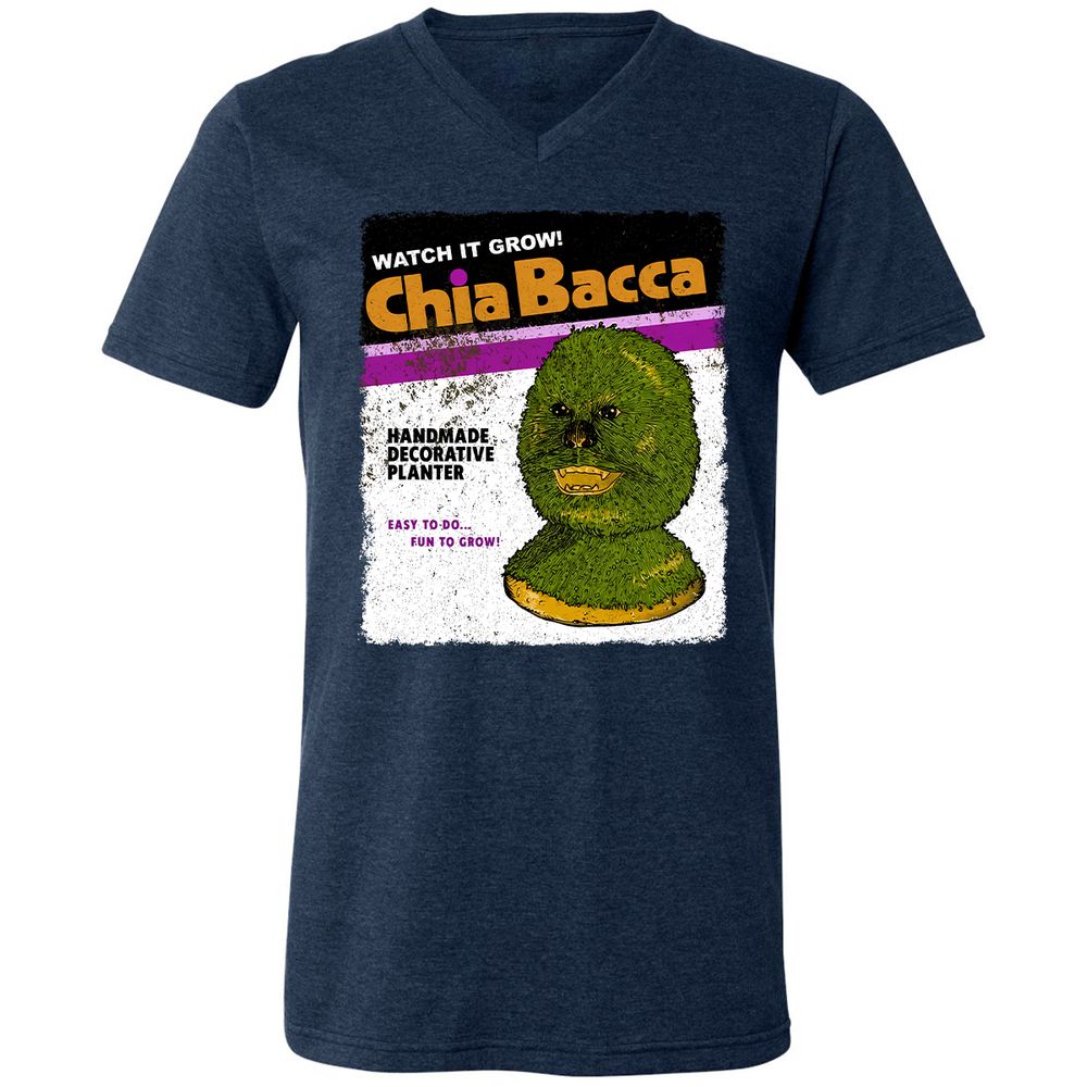 Unisex V-Neck T-Shirt - L9SZHRZ7 - Heather Navy - 15