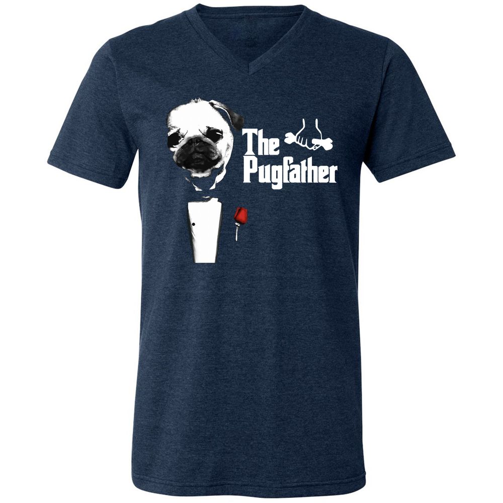 Unisex V-Neck T-Shirt - 3188T2FZ - Heather Navy - 15