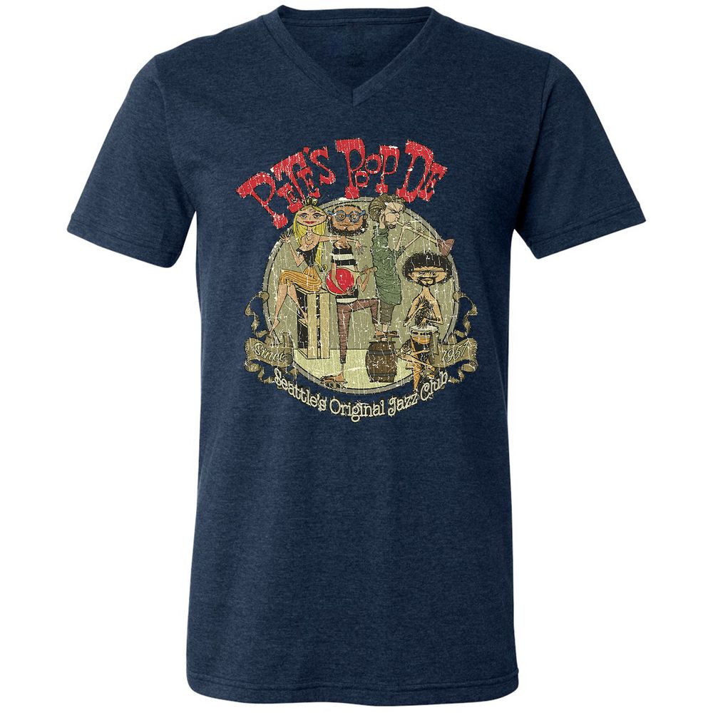 Unisex V-Neck T-Shirt - A6M3N51N - Heather Navy - 15