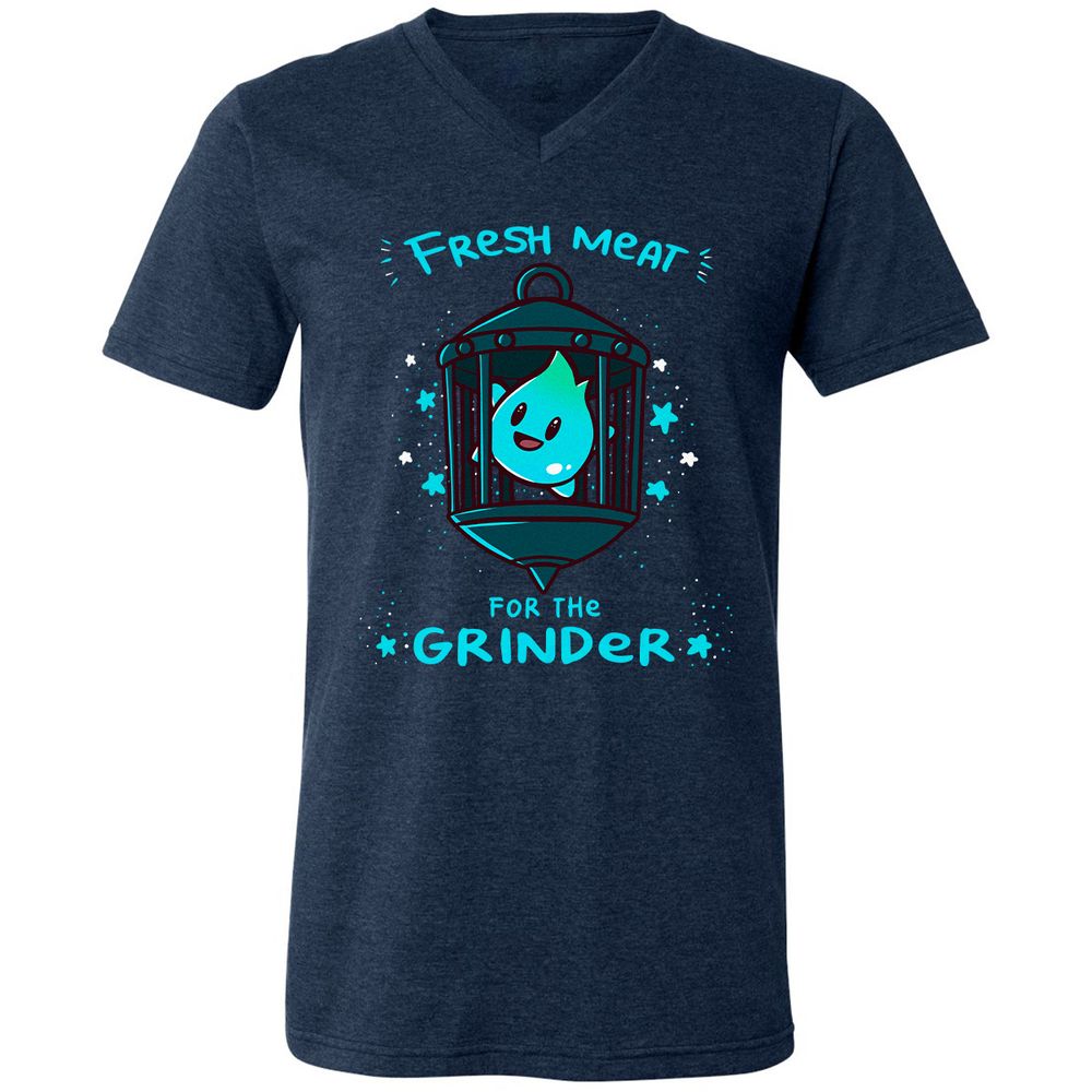 Unisex V-Neck T-Shirt - 22ZYD4JG - Heather Navy - 15
