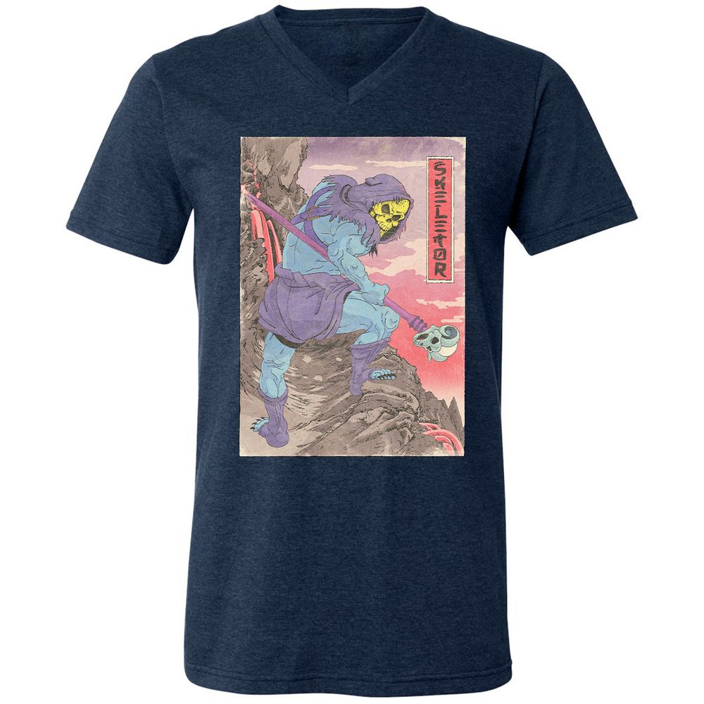 Unisex V-Neck T-Shirt - QTQ6VNSB - Heather Navy - 15