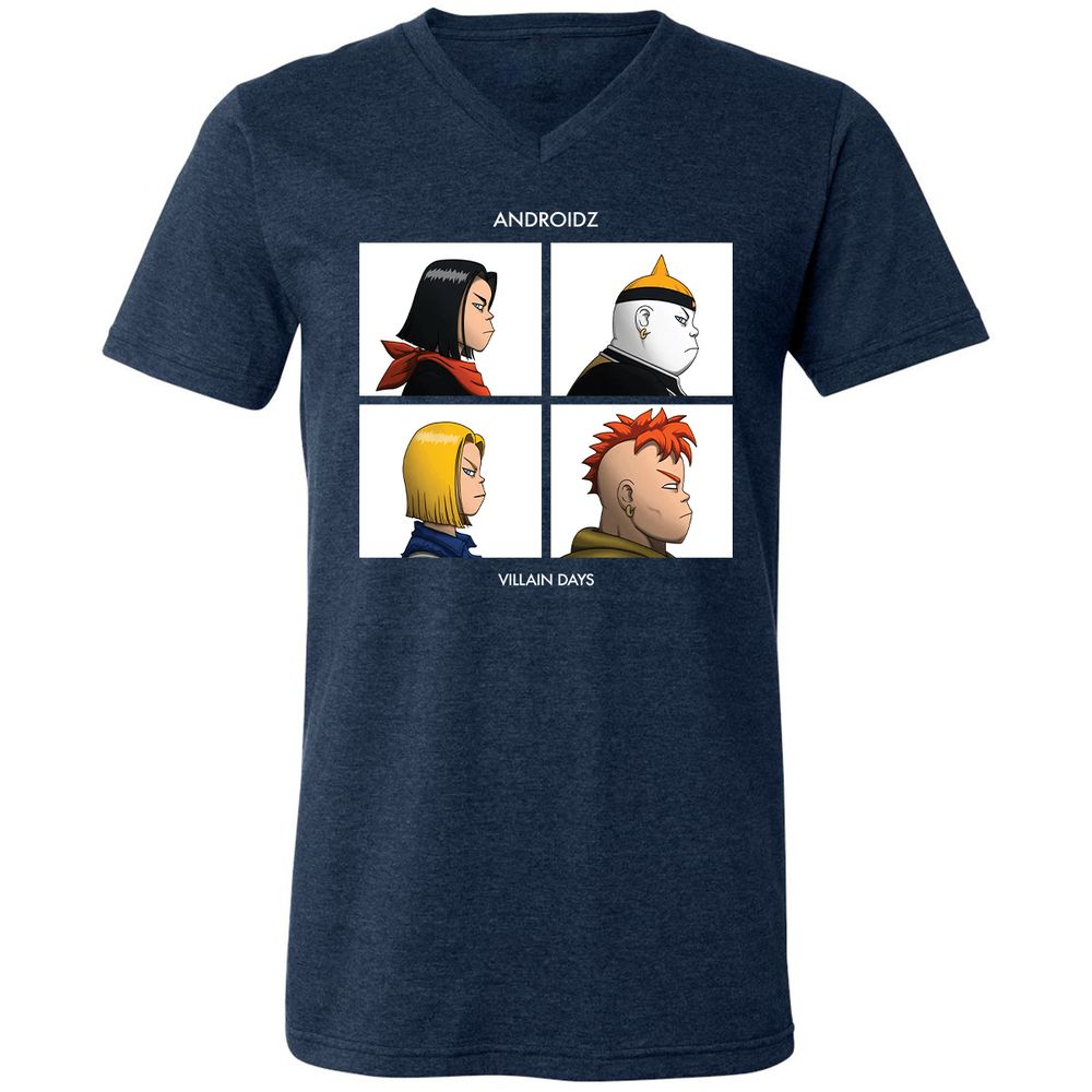 Unisex V-Neck T-Shirt - GBCZP2N6 - Heather Navy - 15