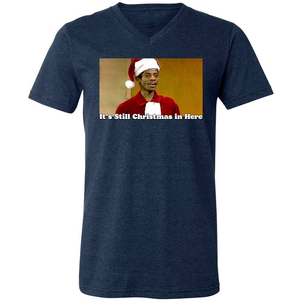 Unisex V-Neck T-Shirt - MU3BPAAB - Heather Navy - 15