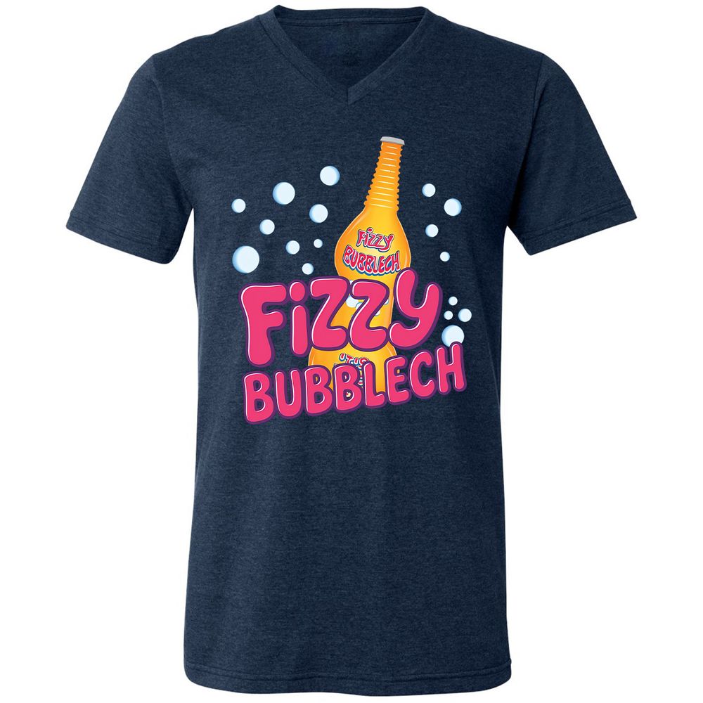 Unisex V-Neck T-Shirt - 111HERWY - Heather Navy - 15