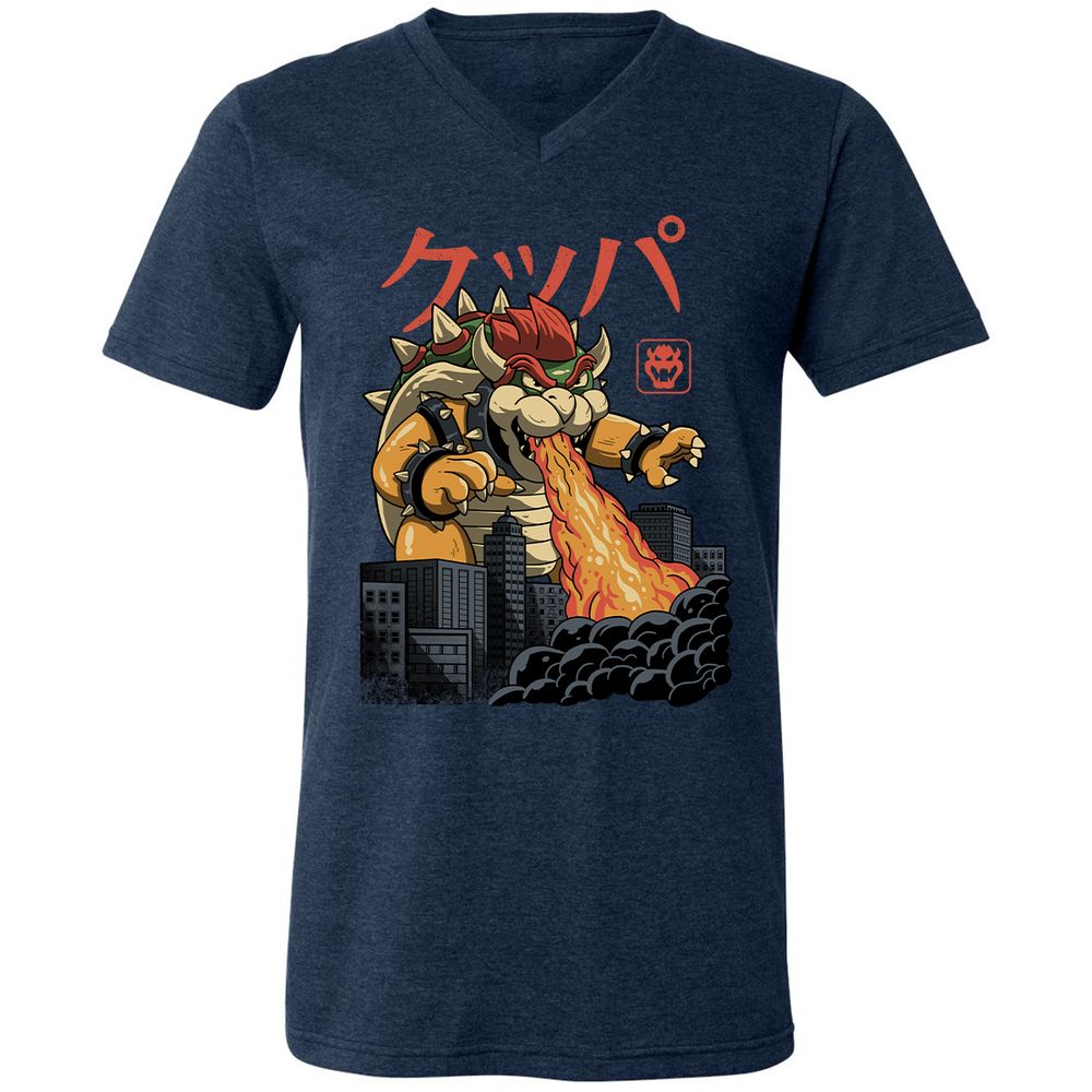 Unisex V-Neck T-Shirt - 42948HVS - Heather Navy - 15