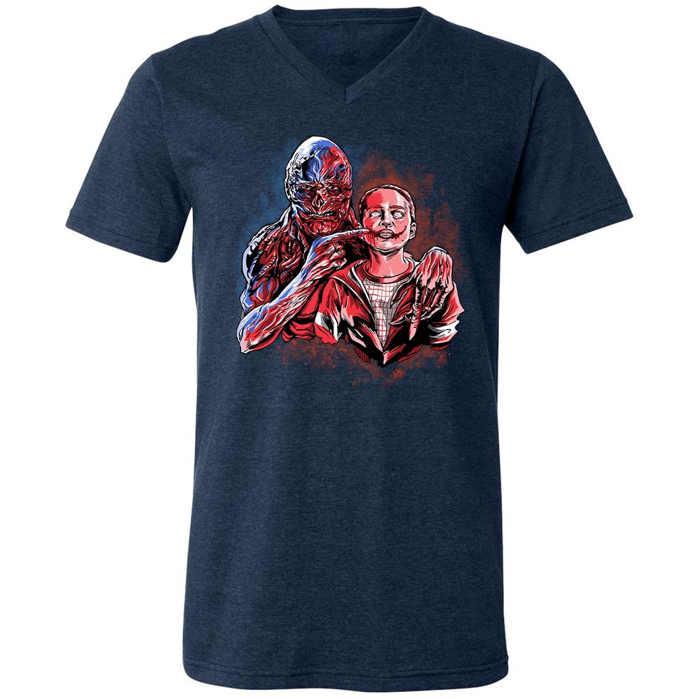 Unisex V-Neck T-Shirt - 7GS65VNT - Heather Navy - 15