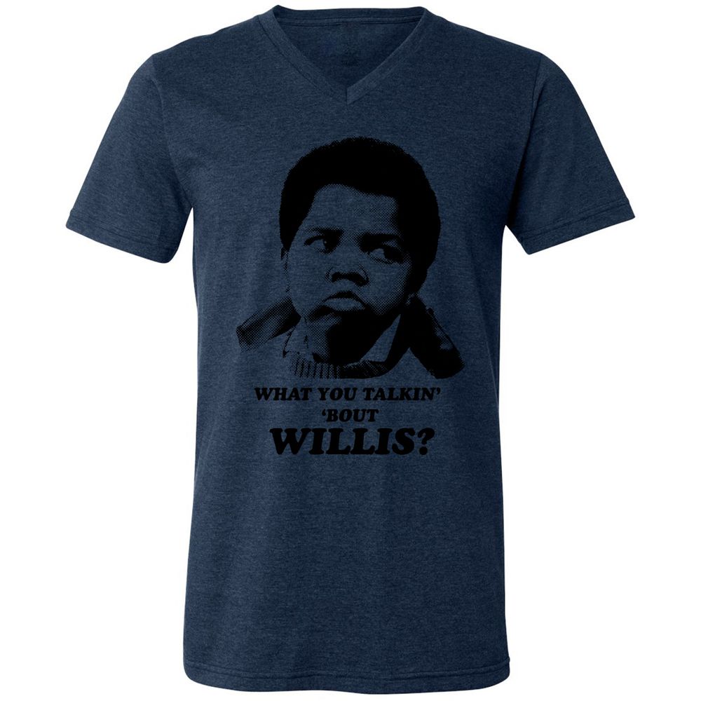 Unisex V-Neck T-Shirt - HBZPM3XF - Heather Navy - 15