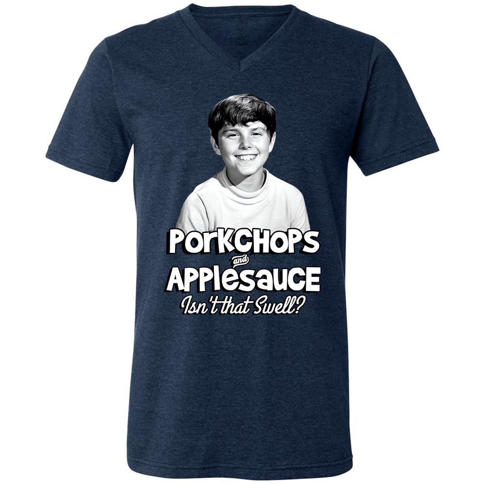 Unisex V-Neck T-Shirt - TUWFZDKK - Heather Navy - 15