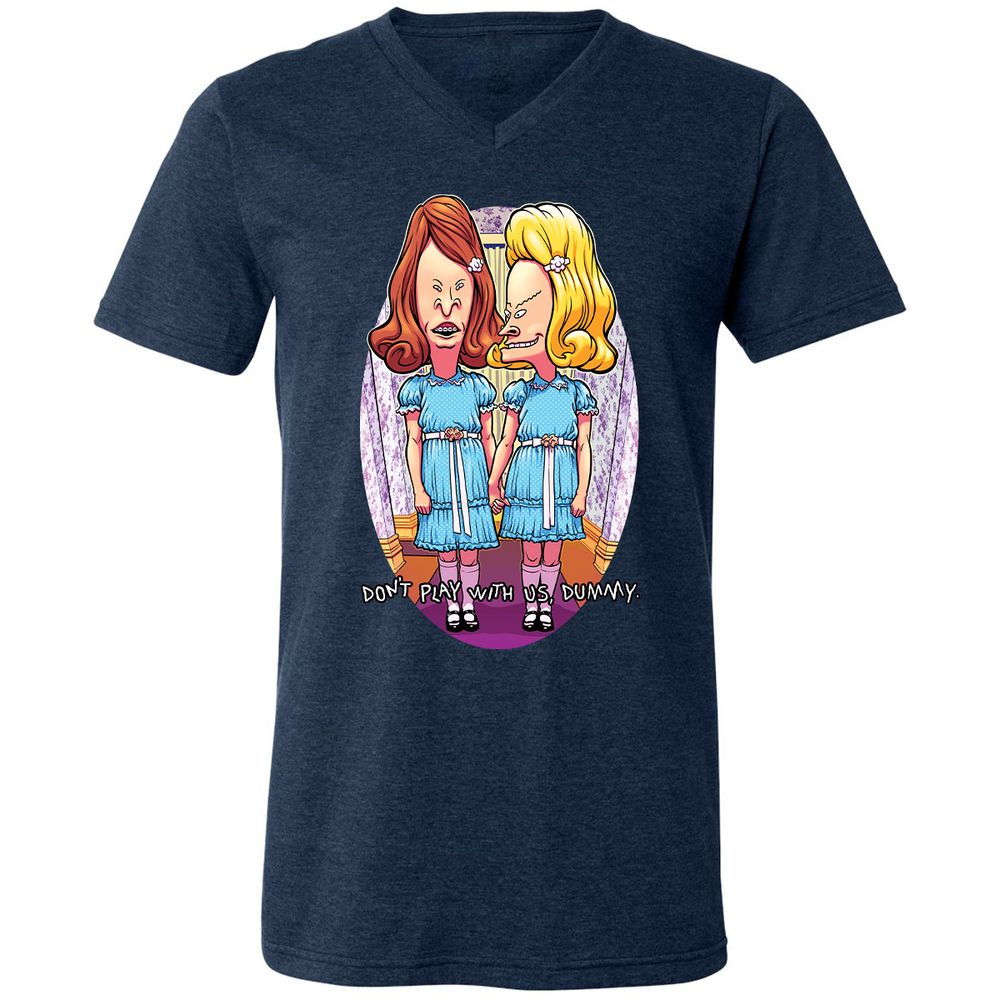 Unisex V-Neck T-Shirt - NZDT194K - Heather Navy - 15