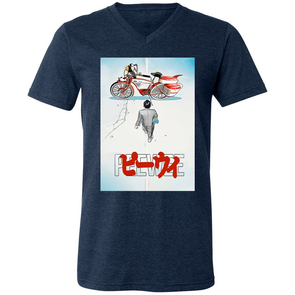Unisex V-Neck T-Shirt - TMHYBTJ2 - Heather Navy - 15
