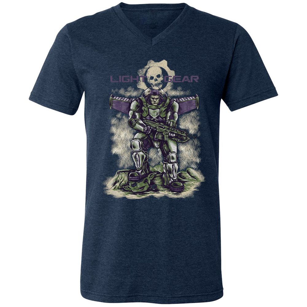 Unisex V-Neck T-Shirt - 2KU8NQF8 - Heather Navy - 15