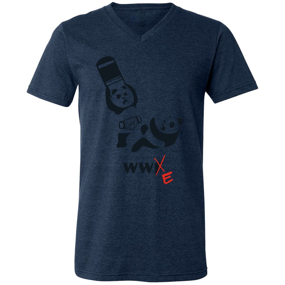 Unisex V-Neck T-Shirt - 8RTZP3EV - Heather Navy - 15