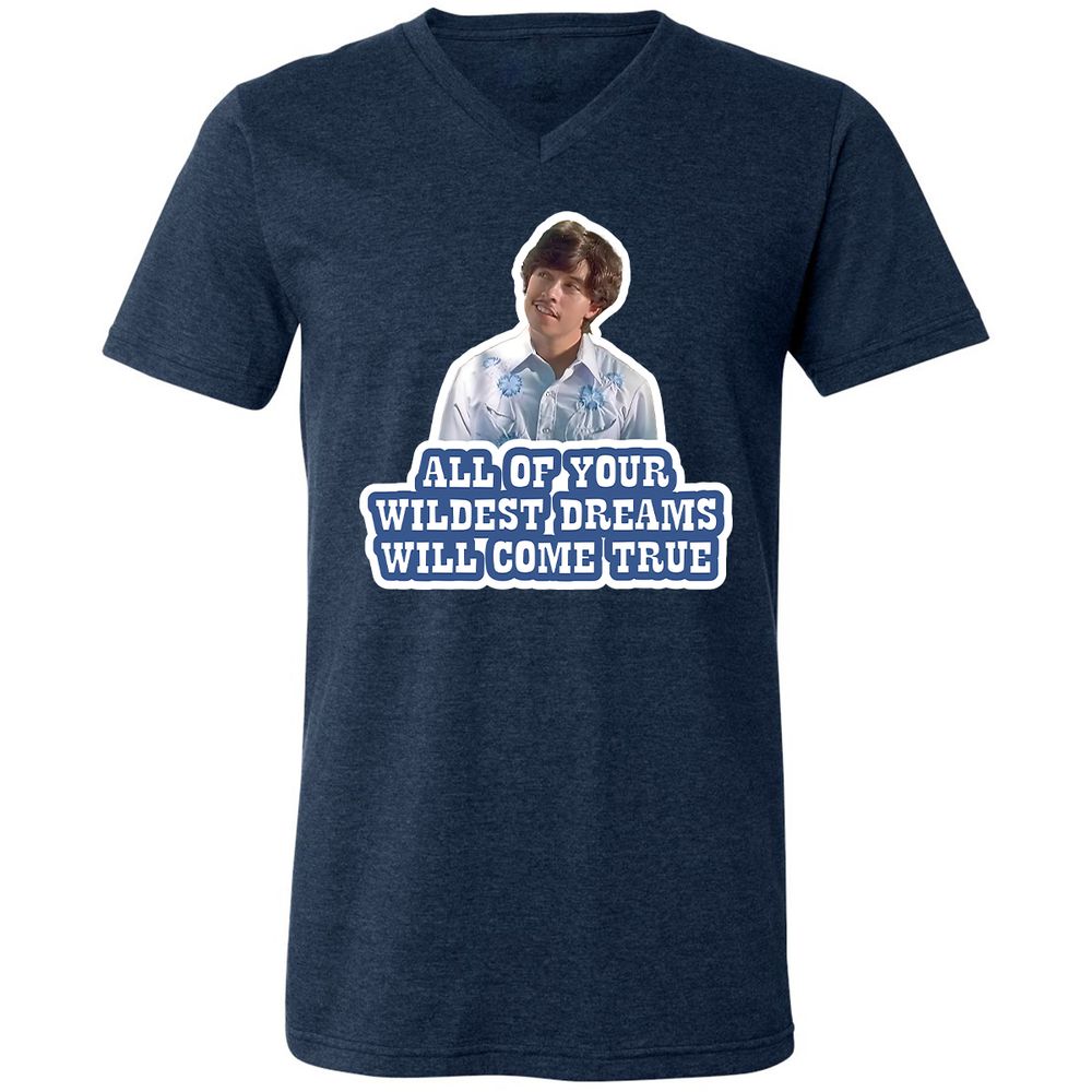 Unisex V-Neck T-Shirt - G4GLYSNU - Heather Navy - 15