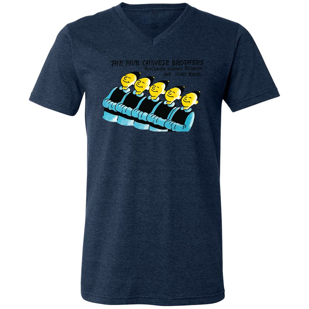 Unisex V-Neck T-Shirt - AMZ1GJRB - Heather Navy - 15