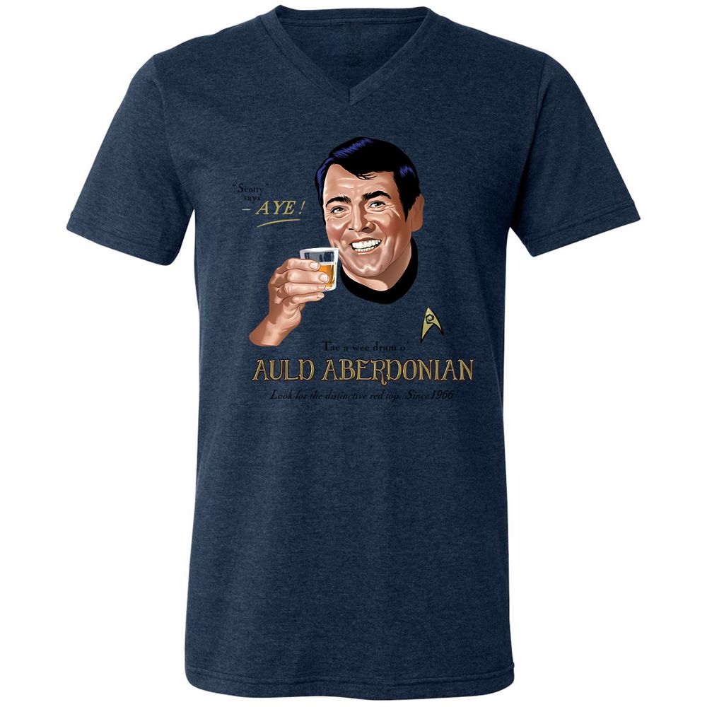 Unisex V-Neck T-Shirt - XNT61TL3 - Heather Navy - 15