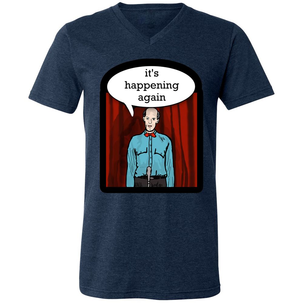 Unisex V-Neck T-Shirt - WV35CDFX - Heather Navy - 15