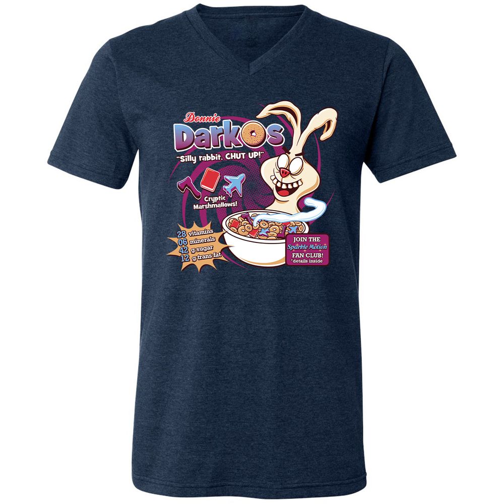 Unisex V-Neck T-Shirt - RKST5YTJ - Heather Navy - 15
