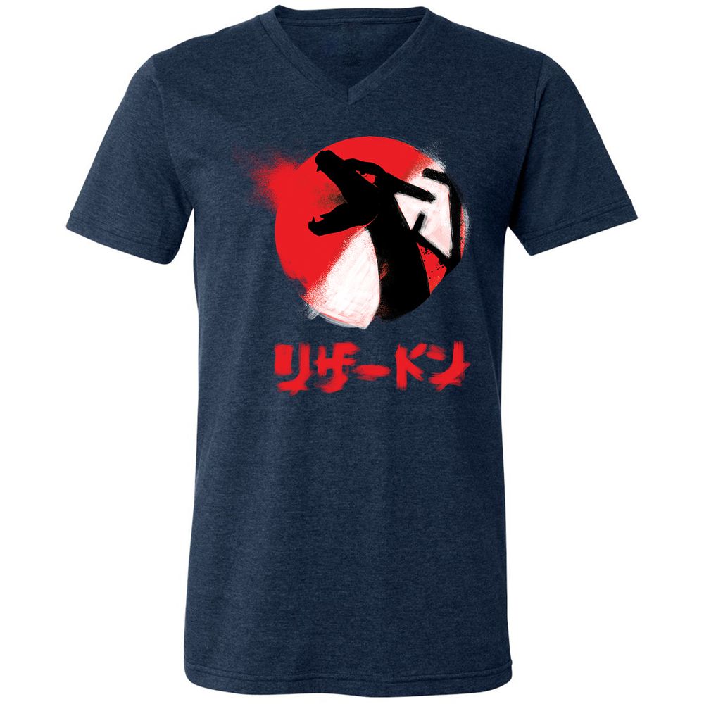 Unisex V-Neck T-Shirt - BWDK7NBD - Heather Navy - 15